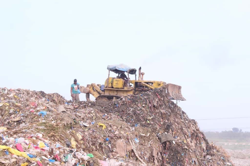 trash and tractor